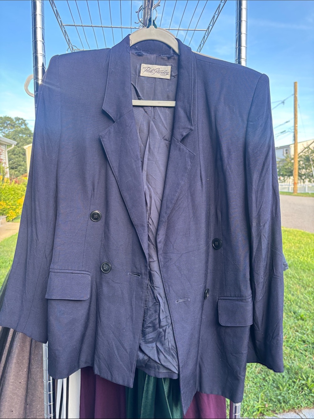 Stanley Double-Breasted Navy Sport Coat Blazer